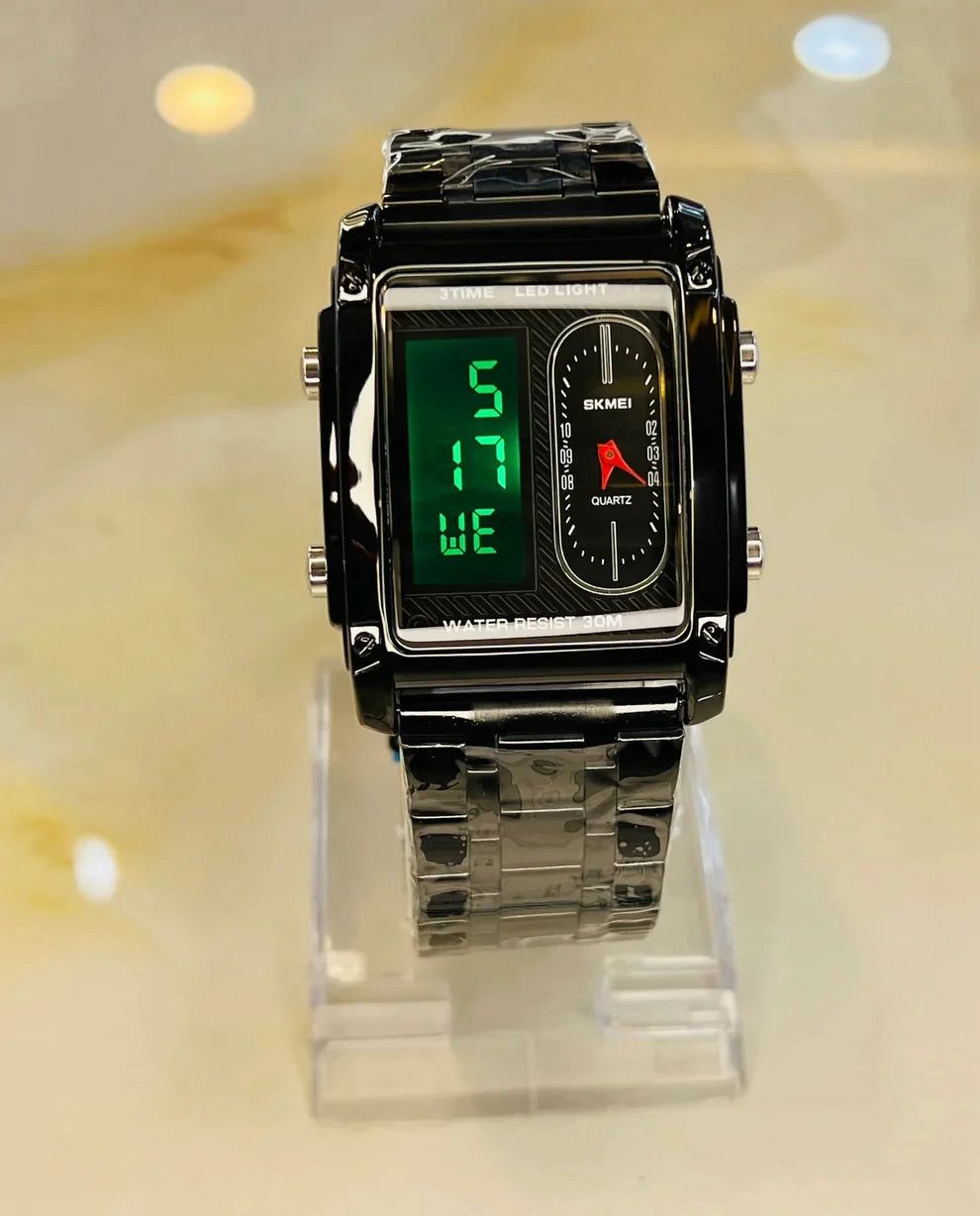 SKEMI HORIZENTAL DUAL TIME WATCH