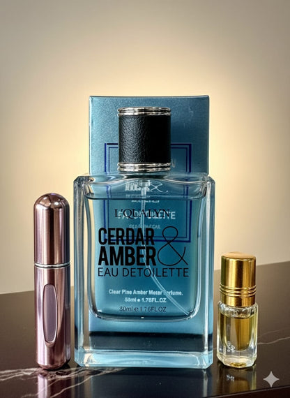 3 IN 1 SUMMER CLEARANCE SALE CEADER AMBER REFILLER AND ATTAR