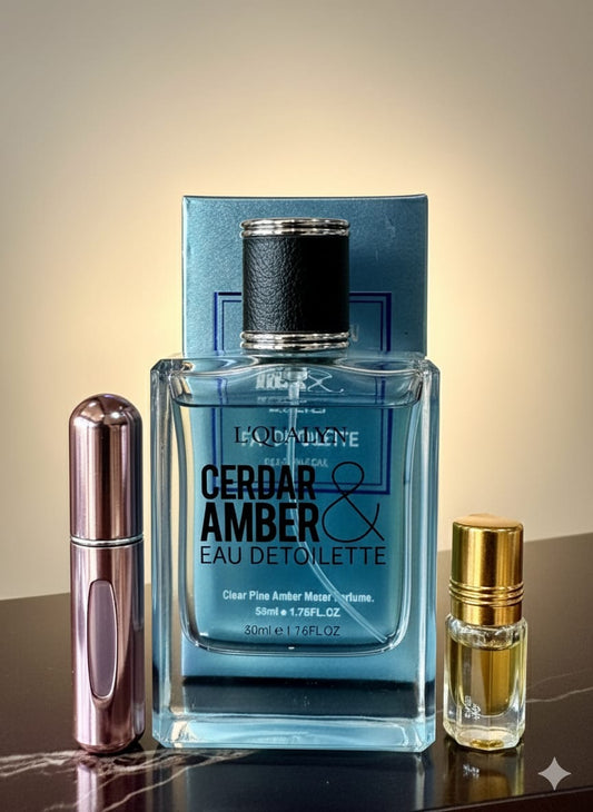 3 IN 1 SUMMER CLEARANCE SALE CEADER AMBER REFILLER AND ATTAR